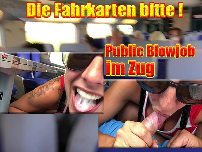 Die Fahrkarten bitte… Public Blowjob im Zug