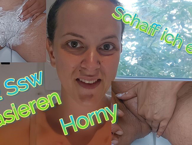 Nahaufname vom Rasieren in der 32 Ssw mit dickem Bauch!!